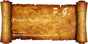 Posch György névjegykártya